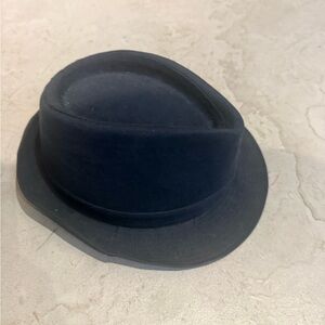 Dior Homme Black Satin-Lined fedora Hat with Branded Tag